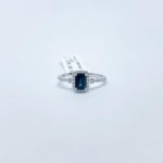 Anillo Cuadrado Zafiro