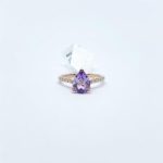 Anillo Gota Amatista Rosa