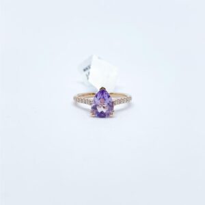 Anillo Gota Amatista Rosa