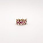 Anillo Rubies Con Diamantes