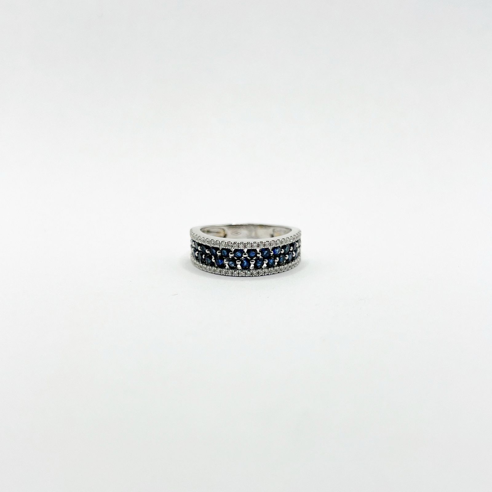 Anillo Zafiros y Diamantes