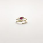 Anillo Espiral Con Rubi