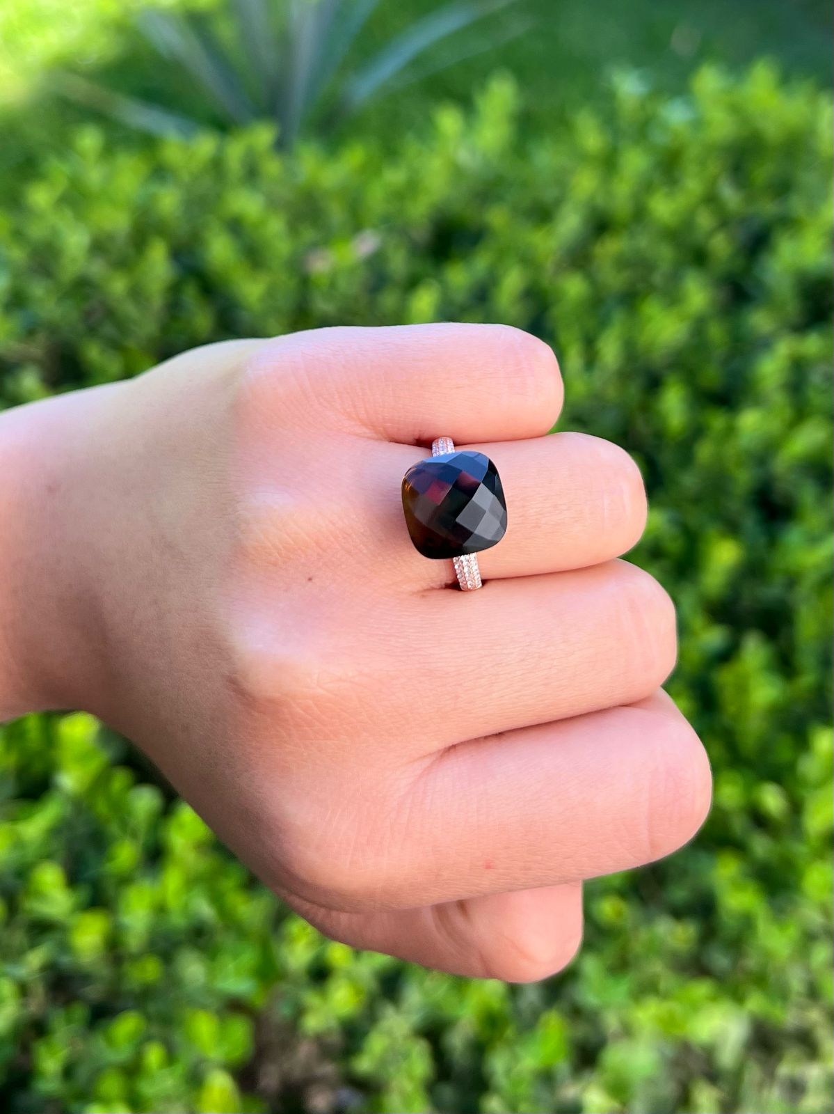 Anillo Cuarzo Ahumado