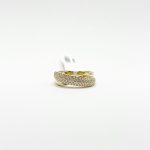 Anillo Cruzado Con Diamantes