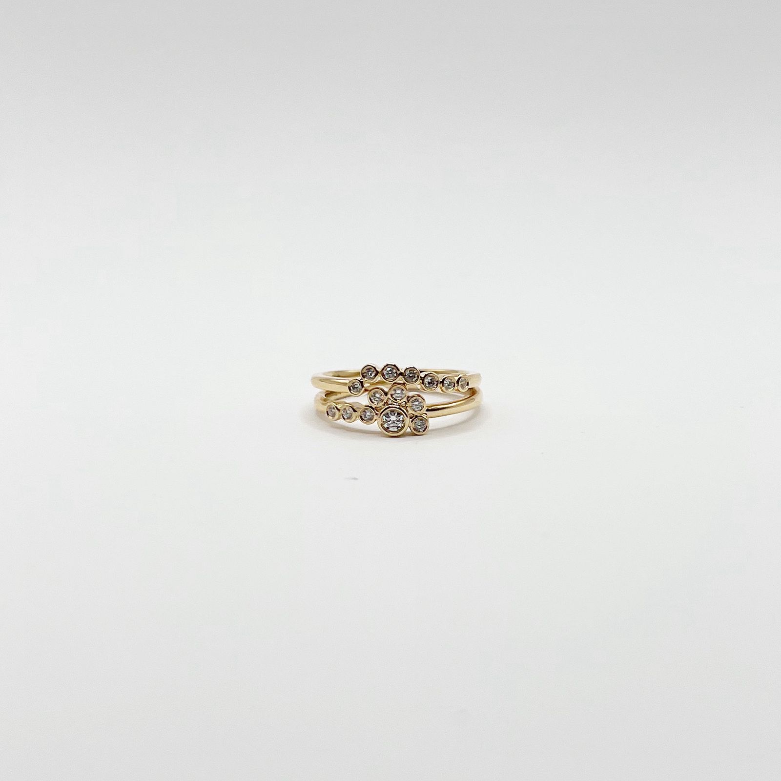 Anillo Doble De Diamantes