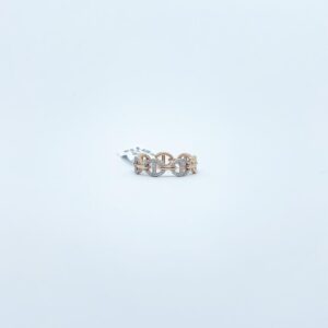 Anillo De Eslabones Con Diamantes