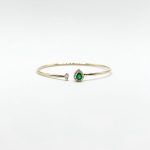 Brazalete Gota De Esmeralda y Diamantes