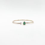 Brazalete Gota De Esmeralda y Diamantes