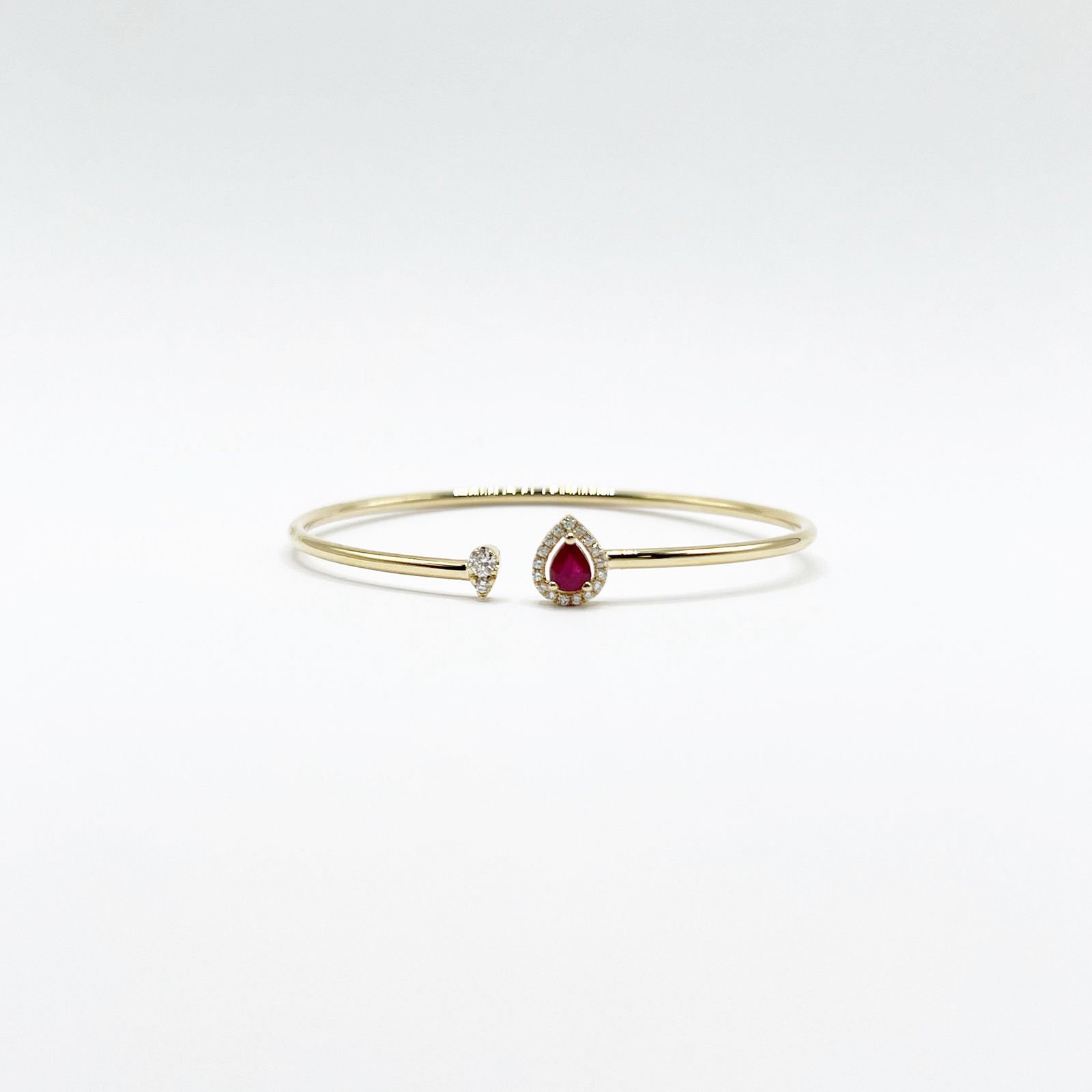 Brazalete Gota De Rubi y Diamantes