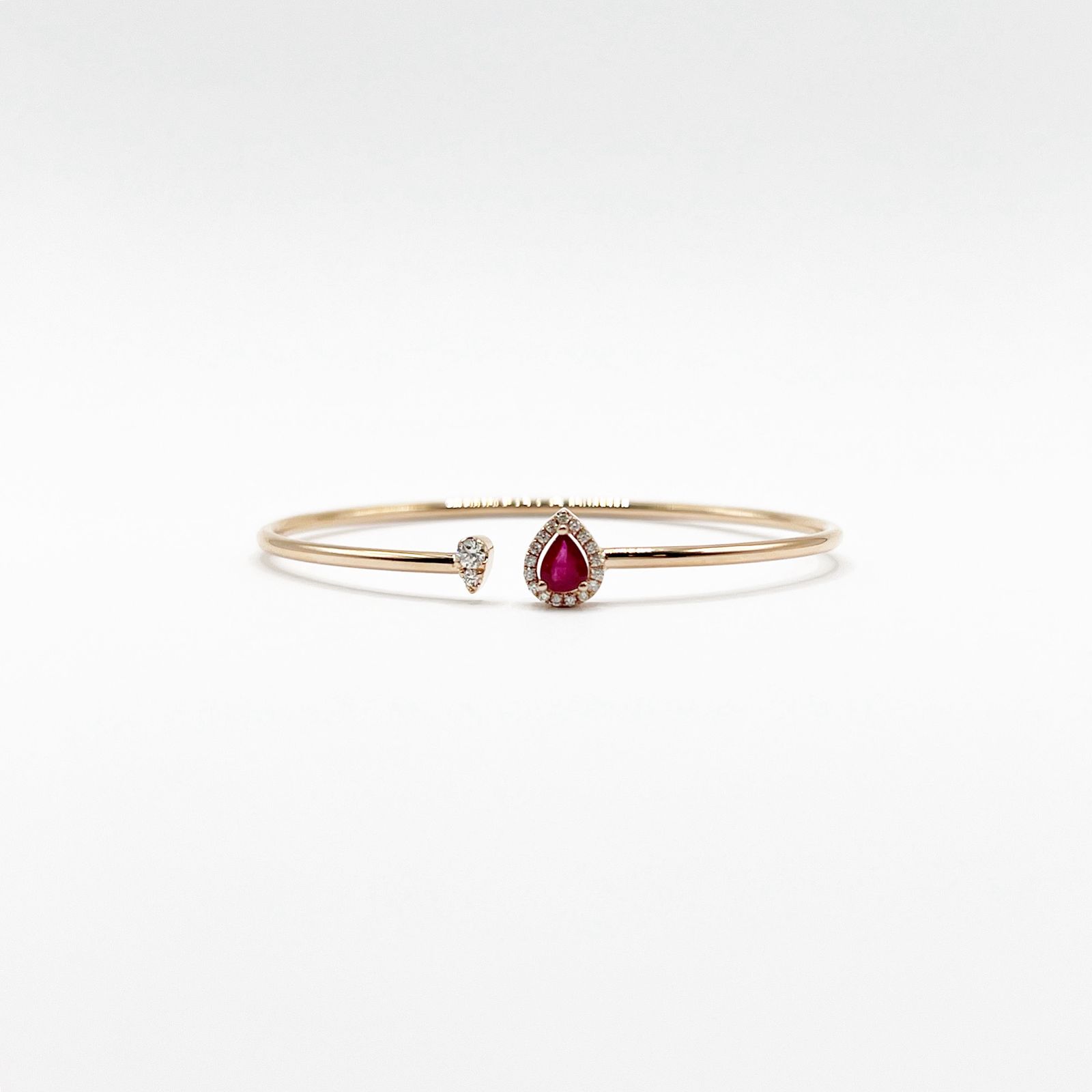 Brazalete Gota De Rubi y Diamantes