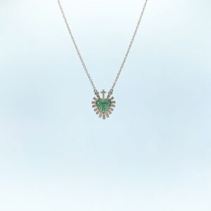 Collar Sagrado Corazon Esmeralda