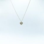 Collar Corazon Con Diamantes