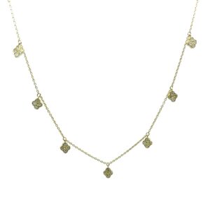 Collar Treboles Con Diamantes