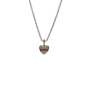 Mini Sagrado Corazon de Rubi con Diamante