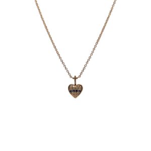 Mini Sagrado Corazon de Zafiro con Diamantes