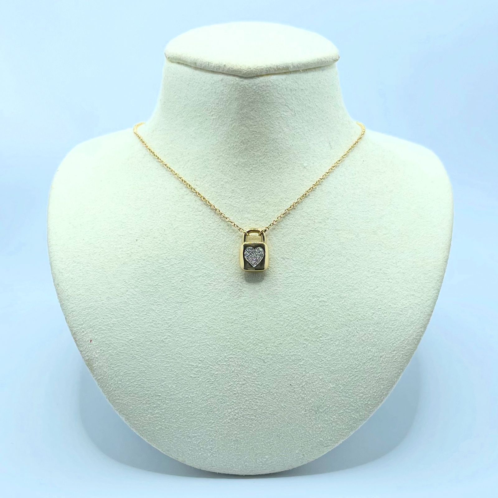 Collar Candado Con Corazon