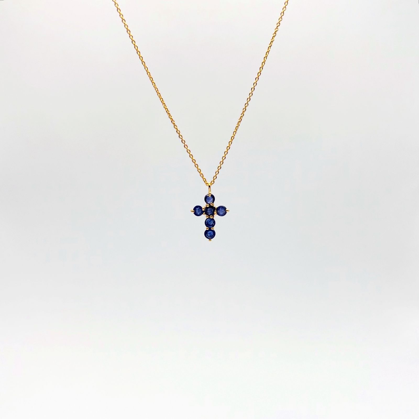 Collar Cruz De Zafiro