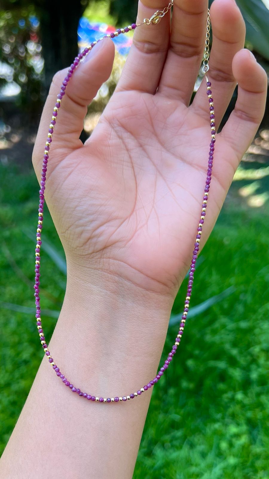 Collar De Plata y Rubies