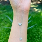 Collar Corbatin Mariposas Con Zirconia