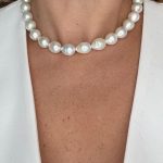 Collar Perla Barroca Blanca 13 MM