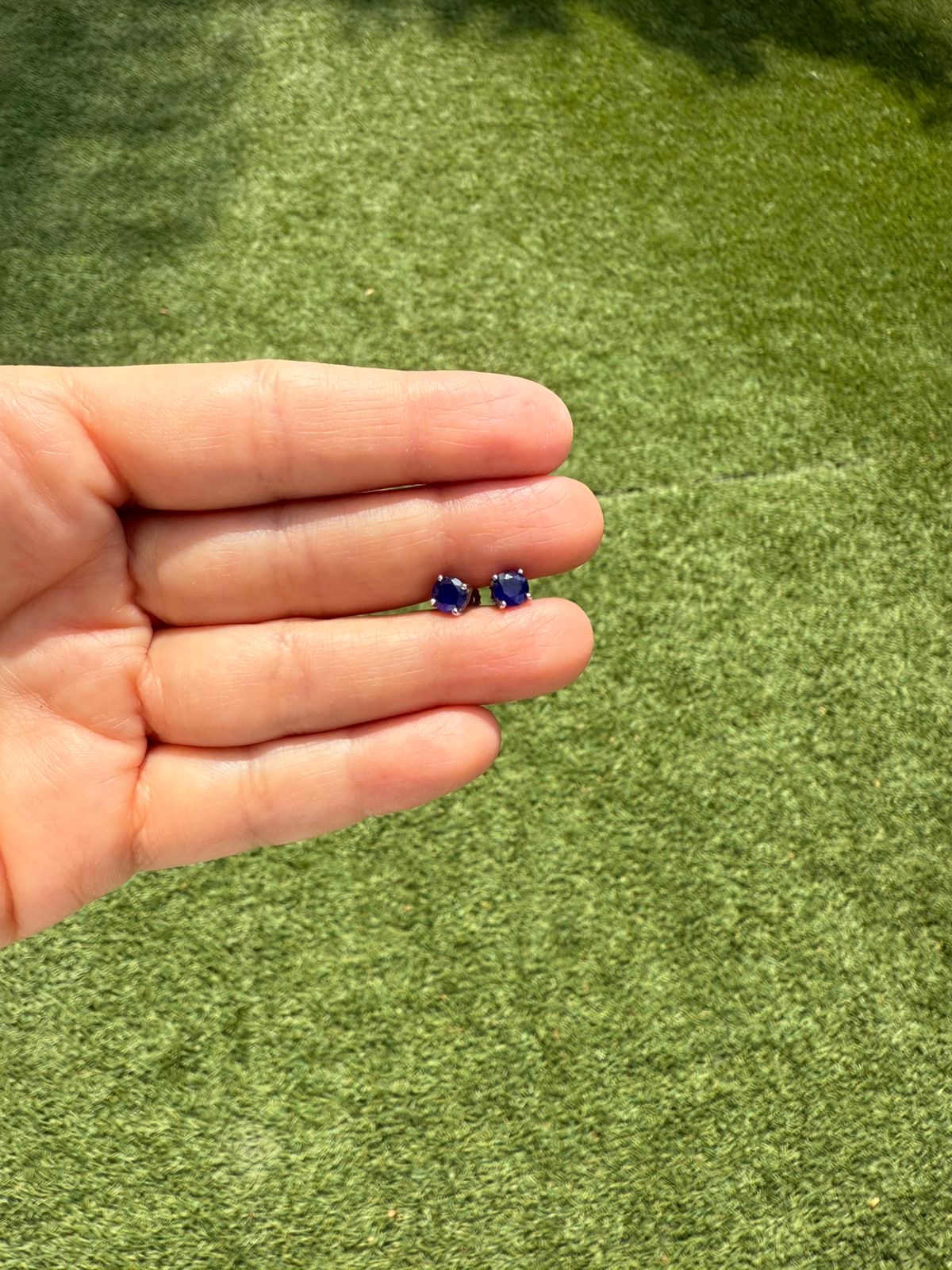 Aretes Solitario De Zafiro