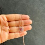 Collar Sagrado Corazon Rubi Con Diamantes